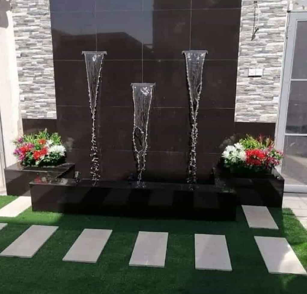 تنسيق حدائق أبوظبي ( شلالات مائية )